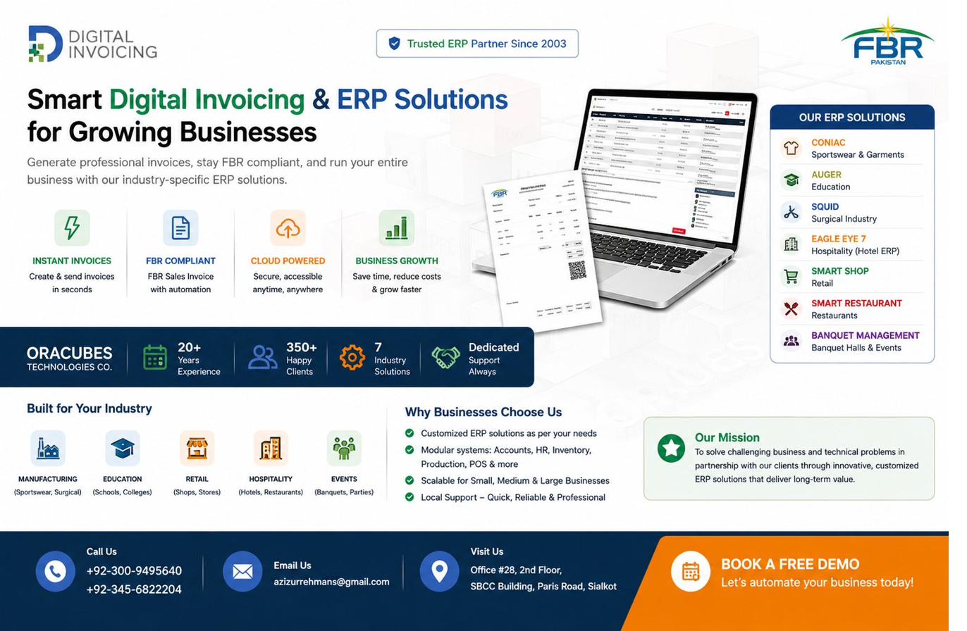 Oracubes Technologies — Smart Digital Invoicing & ERP Solutions